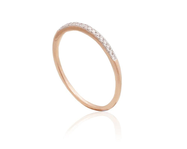 Kuldsõrmus #1101056(Au-R+PRh-W)_DI, Punane Kuld 585°, roodium (kate) , Briljant - Premiumkellad