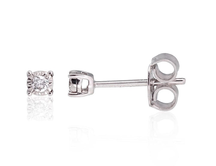 Kullast kõrvarõngad #1201403(Au-W)_DI, Valge Kuld 585°, Briljant - Premiumkellad