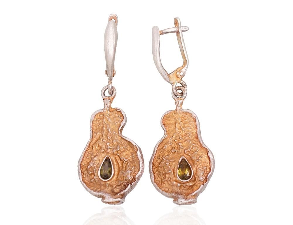 'Inglise' sulguriga hõbekõrverõngad #2202221(Matt+POx-MattY)_CZ-G, Hõbe 925°, oksüüd (kate), Tsirkonid - Premiumkellad