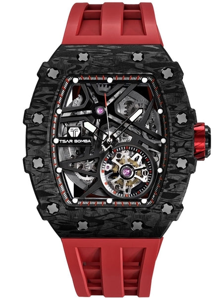 Meeste käekell Tsar Bomba Elemental Carbon Fiber Automatic TB8209CF-02 - Premiumkellad