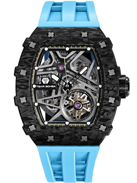 Meeste käekell Tsar Bomba Elemental Carbon Fiber Automatic TB8209CF-04 - Premiumkellad