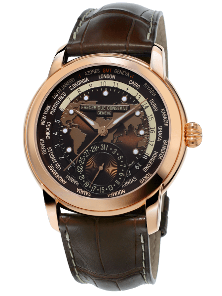 Meeste käekell Frederique Constant Worldtimer FC-718BRWM4H4 - Premiumkellad