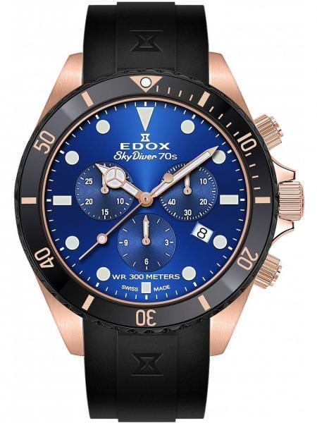 Meeste käekell Edox Skydiver 70s 10238-37RNNCA-BUI - Premiumkellad