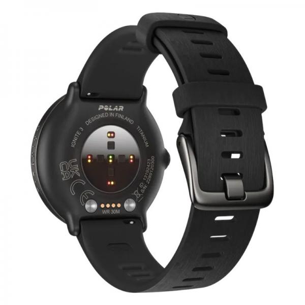 Spordikell Polar Ignite 3 Titanium Must S-L - Premiumkellad